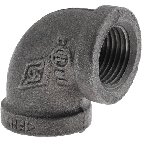 Black 90 deg Elbow: 1/2", Threaded