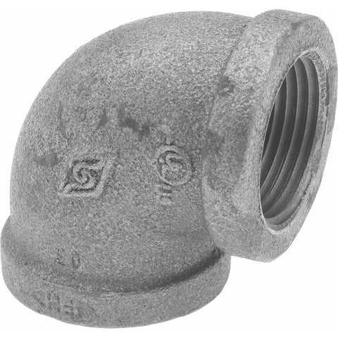 Black 90 deg Elbow: 1", Threaded