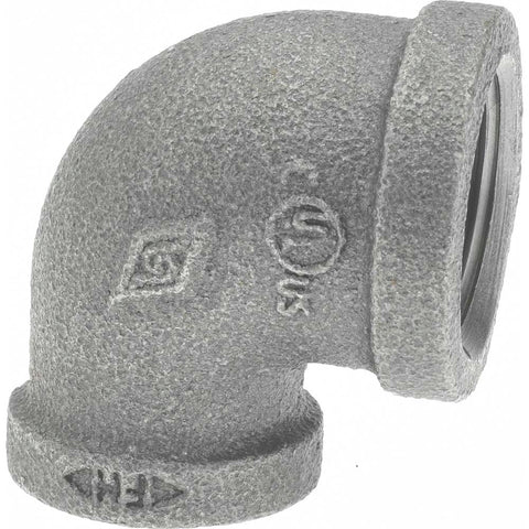 Black 90 deg Reducing Elbow: 3/4 x 1/2", Threaded