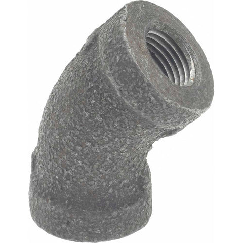 Black 45 deg Elbow: 1/8", Threaded