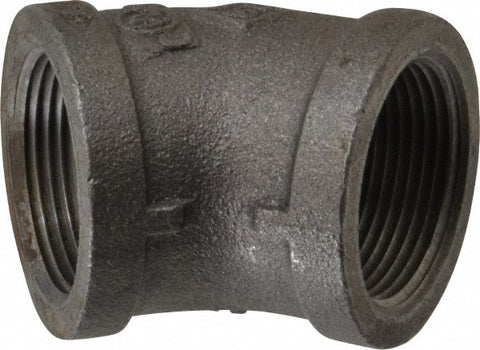 Black 45 deg Elbow: 1-1/4", Threaded