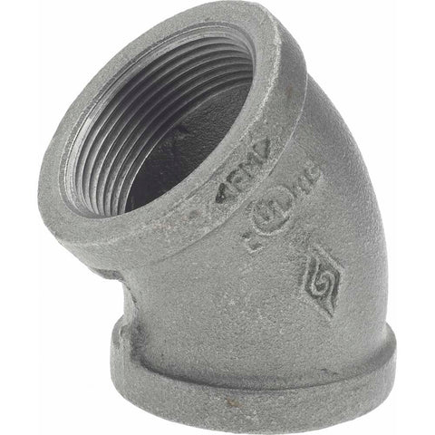 Black 45 deg Elbow: 1-1/2", Threaded