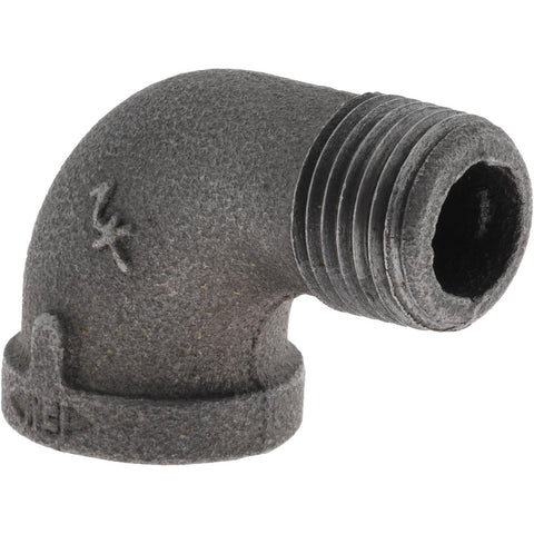 Black 90 deg Street Elbow: 1/2", Threaded