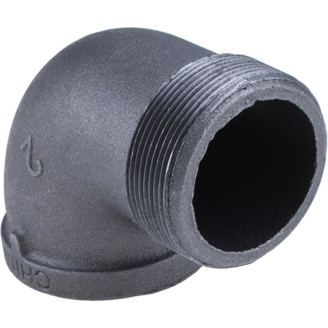Black 90 deg Street Elbow: 2", Threaded