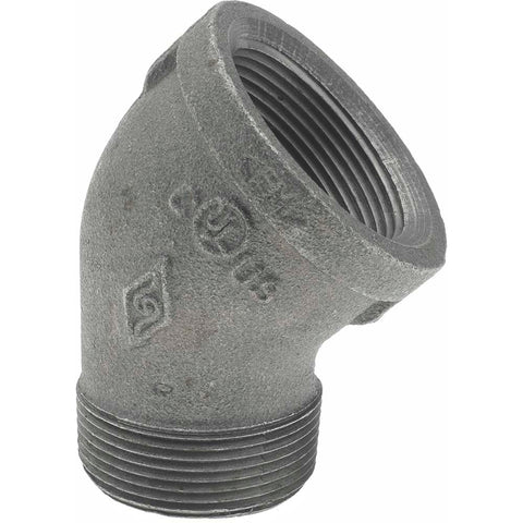 Black 45 deg Street Elbow: 1-1/2", Threaded