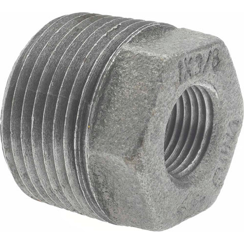 Black Bushing: 1 x 3/8", Threaded