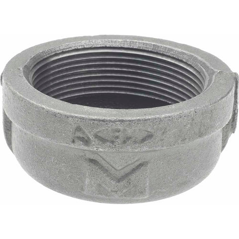 Black End Cap: 2", Threaded