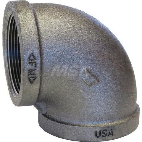 Black 90 deg Elbow: 3-1/2", 150 psi, Thread x Thread