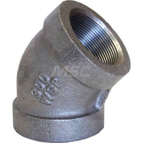 Black 45 deg Elbow: 3/8", 300 psi, Thread x Thread