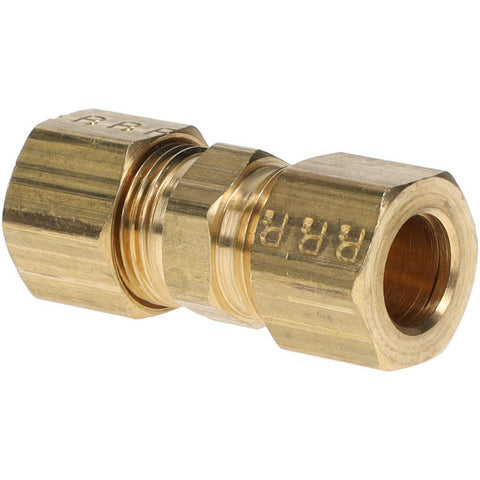 Compression Tube Union: 9/16-24, 3/8" Tube OD, Compression x Compression