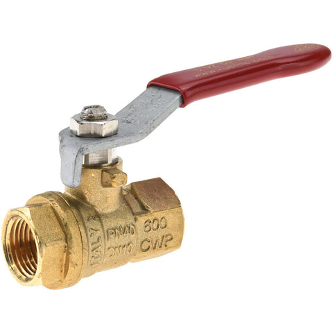 1-Way Manual Ball Valve: 3/8" Pipe, Full Port