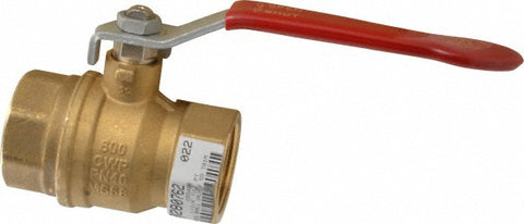 1-Way Manual Ball Valve: 1-1/4" Pipe, Full Port