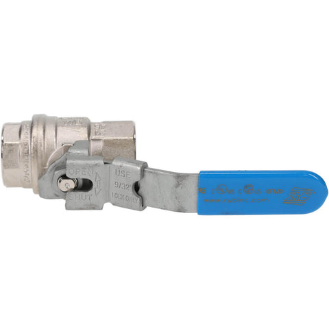 1-Way Manual Ball Valve: 3/4" Pipe, Full Port