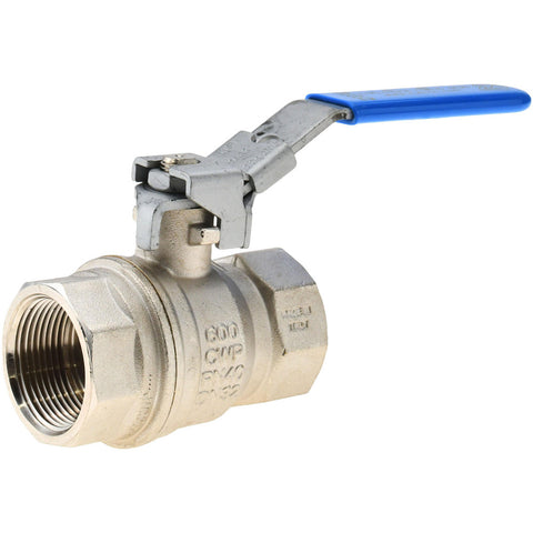 1-Way Manual Ball Valve: 1-1/4" Pipe, Full Port