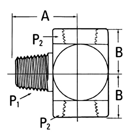 3/4FPT 3/4MPT MALE BRANCH TEE