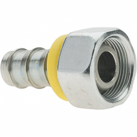 Barbed Push-On Hose Female Swivel: M26 x 1.5 Metric, Steel