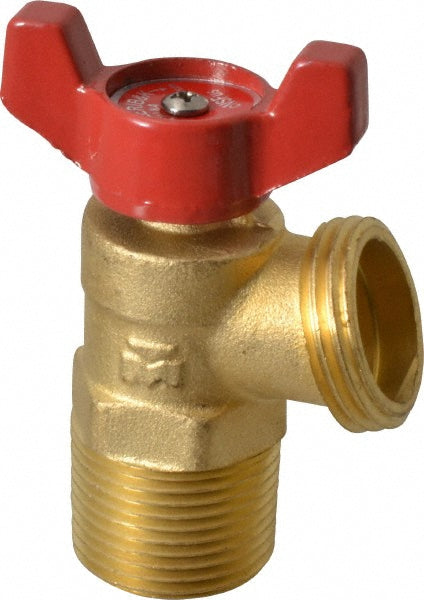 1/2" Pipe, Brass, FNPT, MNPT x GHT End Connection, Boiler Drain Valve