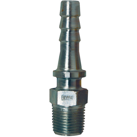 Barbed Hose Fittings: Fitting Type: Male, Hose Barb; Material: Plated Steel; Thread Standard: NPT; Thread Size: 1