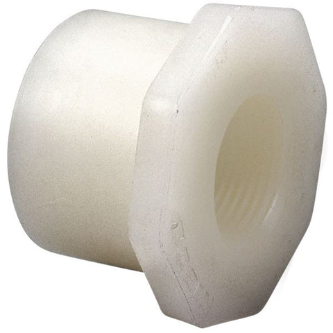 (Nibco Part#:  CE03460) 6618-3 - Flush Spigot x Thread Reducer Bushing Spg x FPT - Kynar Natural PVDF Schedule 80