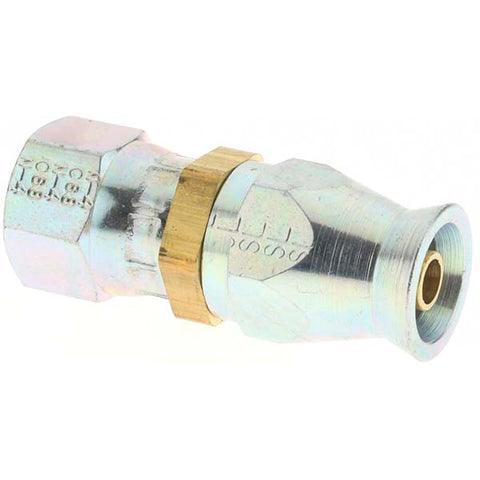7/16-20 JIC, Reusable Hose Female Swivel Fitting
