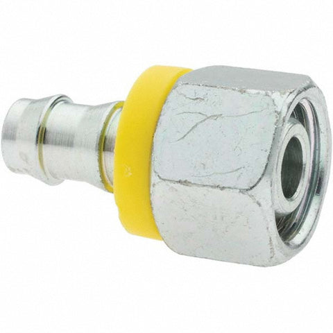 Barbed Push-On Hose Female Swivel: M18 x 1.5 Metric, Steel