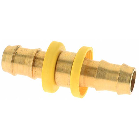 Barbed Push-On Hose Union: Brass, 1/2" Barb