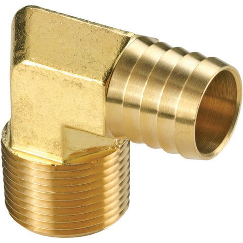 Barbed Hose Fittings: Fitting Type: Hose Barb Insert; Material: Brass; Thread Standard: NPTF; Thread Size: 1/4