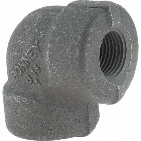 Black 90 deg Elbow: 3/8", Threaded