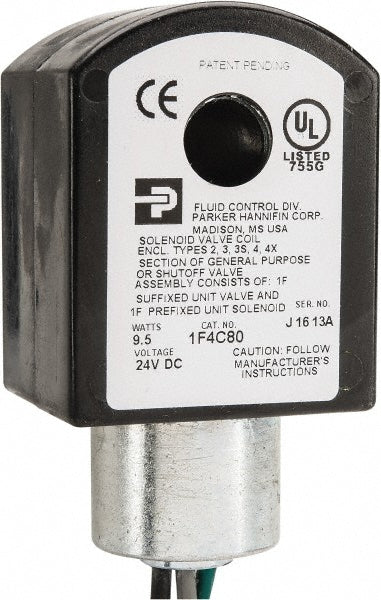 24 Volt, 18 Coil Lead Length, Class F, Solenoid Coil