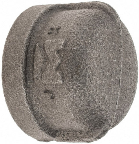 Black End Cap: 3/4", Threaded