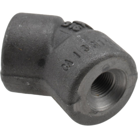 Black 45 deg Elbow: 1/8", Threaded
