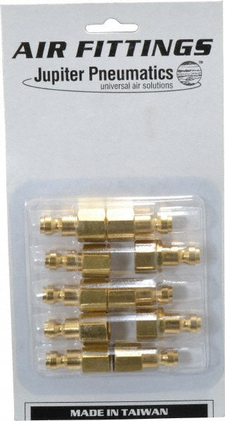 10 Piece 1/4" Body 1/4 NPT 215 psi Steel Tru-Flate Automotive Pneumatic Coupling Plug Set