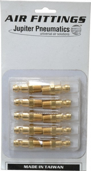 10 Piece 1/4" Body 1/4 NPT 215 psi Steel Tru-Flate Automotive Pneumatic Coupling Plug Set