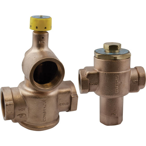 1-1/2" Pipe, 150 Max psi, Bronze Water Mixing Valve & Unit
