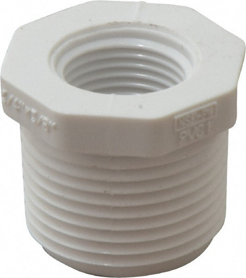 3/4 x 3/8" PVC Plastic Pipe Bushing