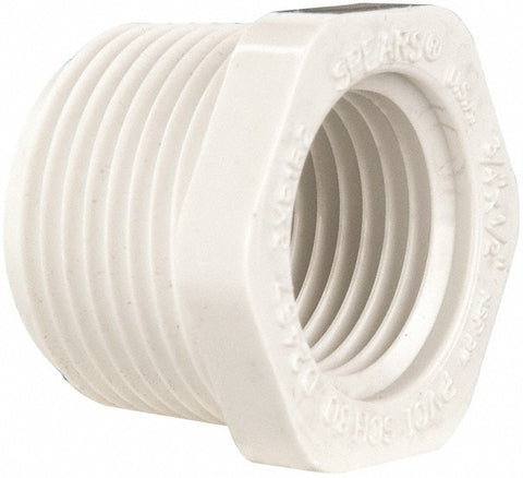 3/4 x 1/2" PVC Plastic Pipe Bushing