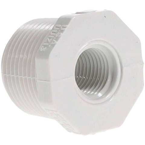 1 x 1/2" PVC Plastic Pipe Bushing