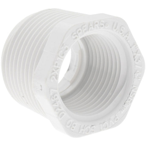 1 x 3/4" PVC Plastic Pipe Bushing