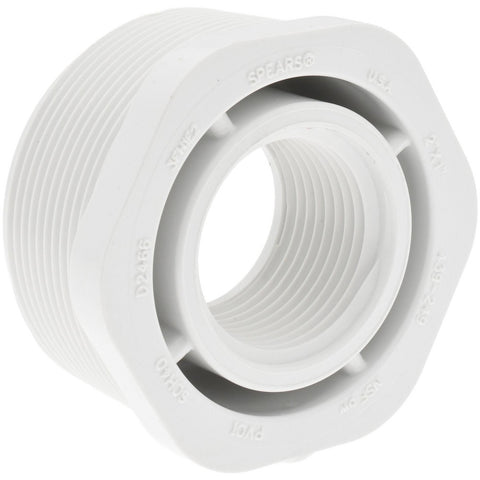 2 x 1" PVC Plastic Pipe Bushing