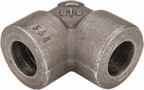 Black 90 deg Elbow: 1/4", Socket Weld