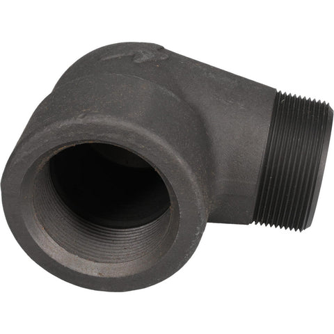 Black 90 deg Street Elbow: 2", Threaded
