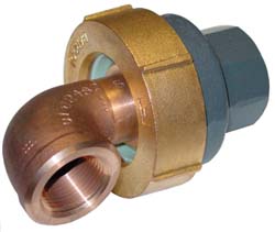 3-1/2" Pipe, 3-1/2" Flange Thickness, Straight Casing, 90&deg; Ball Swivel Joint