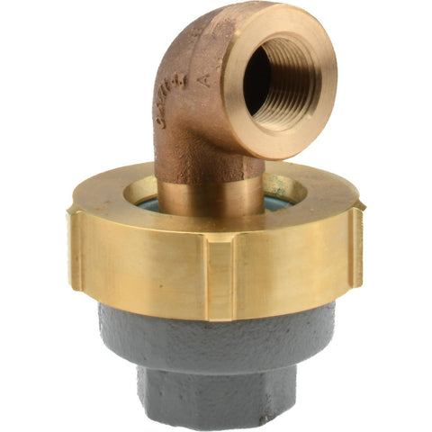 3-1/8" Pipe, 3-1/8" Flange Thickness, Straight Casing, 90&deg; Ball Swivel Joint