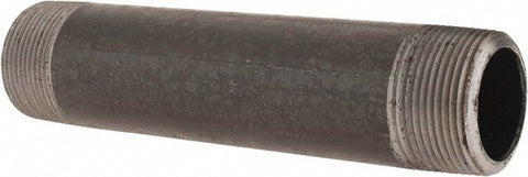 Black Pipe Nipple: 1-1/4" Dia x 7" Long, Schedule 80