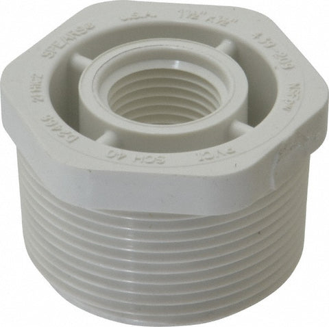 1-1/2 x 1/2" PVC Plastic Pipe Bushing
