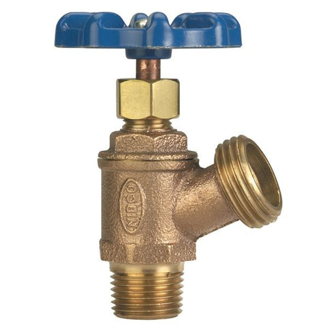 (Nibco Part#:  N64N006) 74-CL - Boiler Drain - Multi-Turn, Copper or Male Threads to Hose