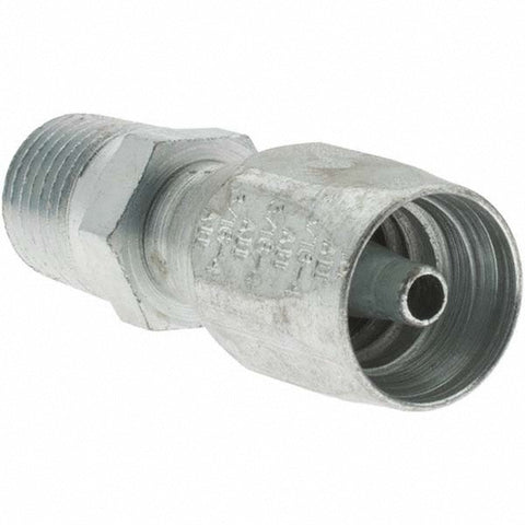 1/4-18 NPT, Carbon Steel Reusable Hose Male Fitting