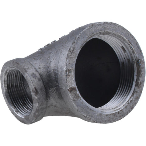 Black 90 deg Elbow: 2-1/2 x 1-1/2", Threaded