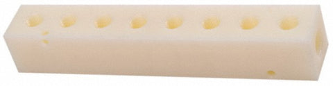 Manifold: 3/8" Inlet, 1/4" Outlet, 2 Inlet Ports, 8 Outlet Ports, 7.63" OAL, 1.25" OAW, 1-1/4" OAH