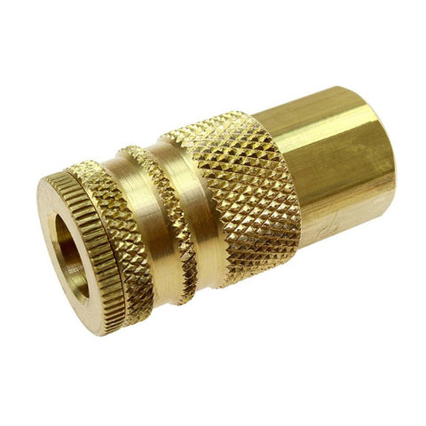 Pneumatic Hose Coupling: 1/4" Thread, 1/4" Body Dia, Industrial Interchange